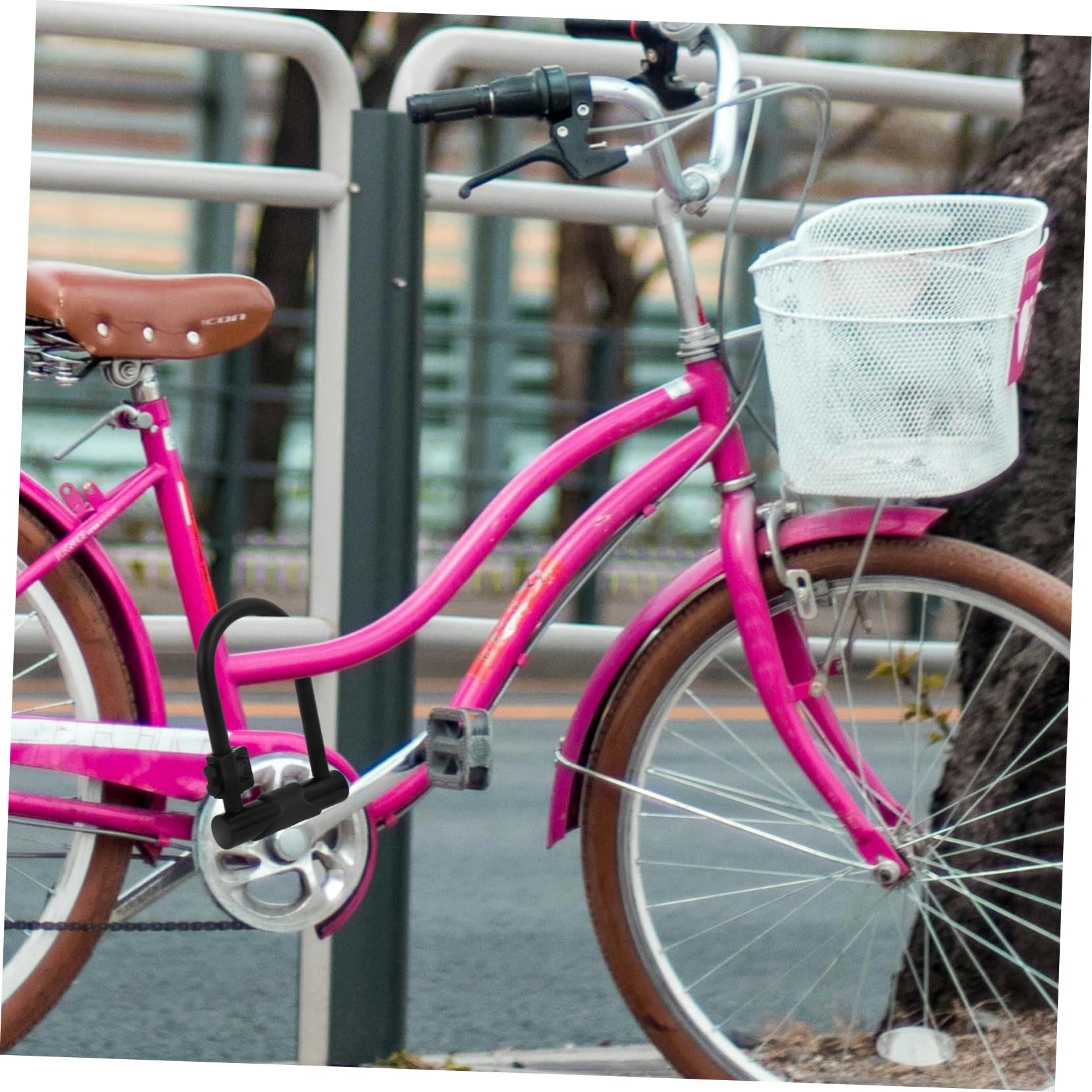Antivol Vélo U avec Câble en Acier, Noir, Sécurité Extérieure | Revêtement Pvc, Système à Double Verrouillage, Format Voyage, Usage Cyclisme et Extérieur