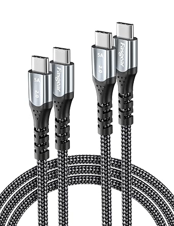 Fasgear 100W USB C to USB C Cable 2 Pack, 3ft+6ft