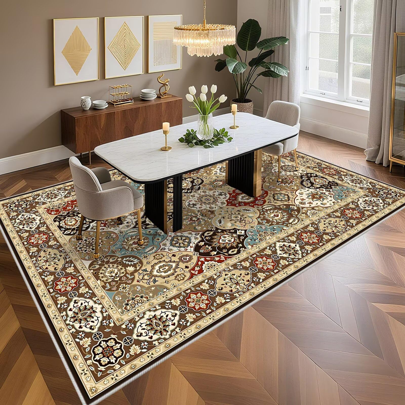 Tapis Doux Antidérapant 100x160cm,0 pour Salon,Enfant Chambre,Bureau