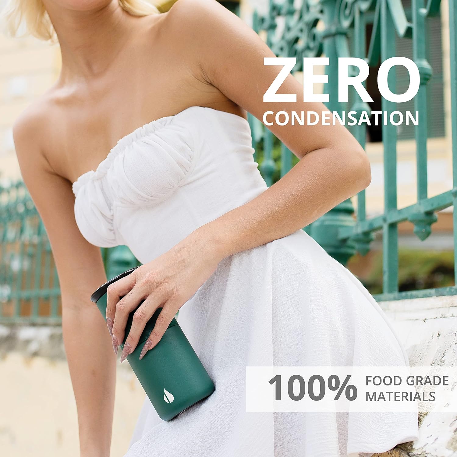 Elemental Artisan Insulated Tumbler, Triple Wall Coffee Travel Mug, Reusable Stainless Steel Coffee Tumbler with Ceramic Lid, Thermal Coffee Cups for Hot (6 Hrs) & Cold (18 Hrs), 16oz - Forest Green - Image 6