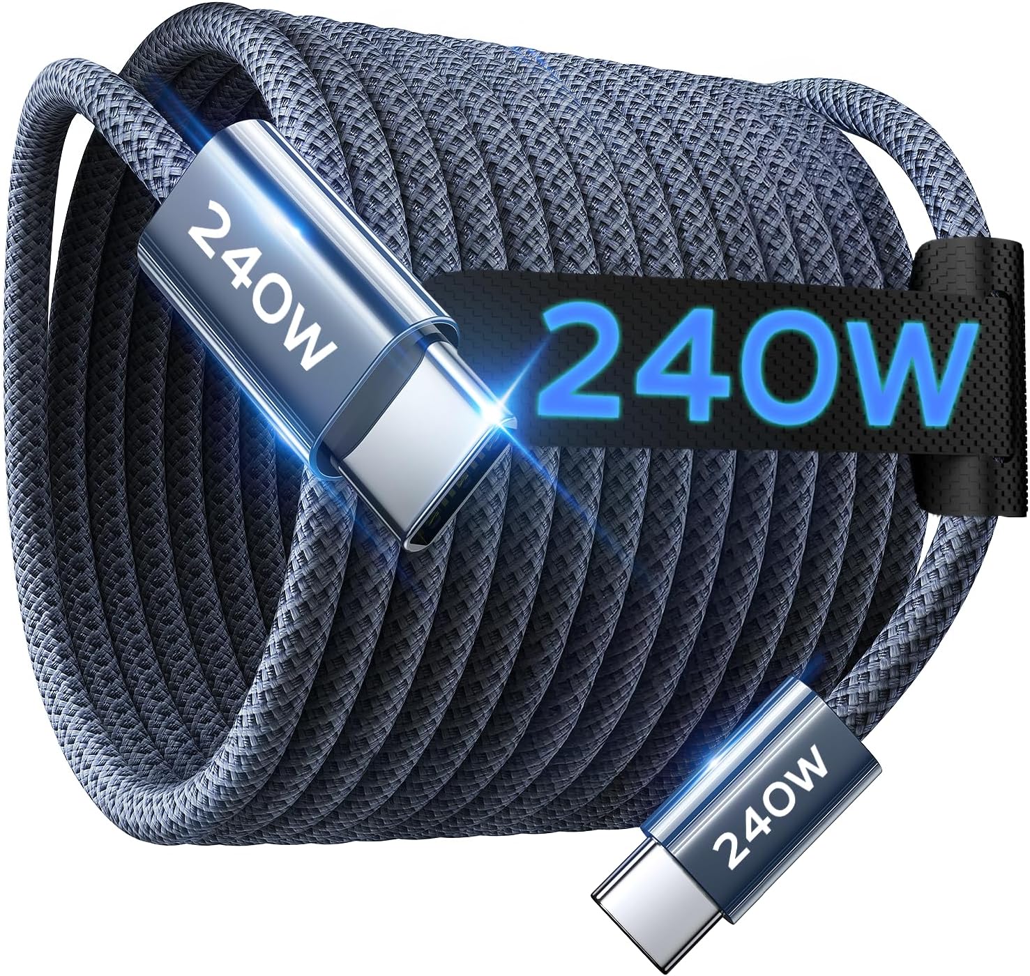 LISEN USB C & USB C Cable, Fast Charging [240W, 2M] Type C Cable, Fast Charging (Super High Output from the Future) C to C PD Type-C High-Speed Charging Cable, Just One Cable for All Devices, High