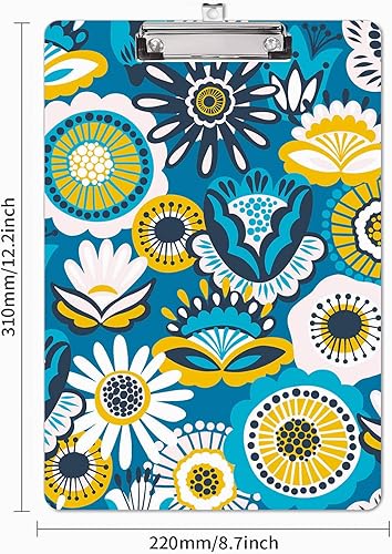 Miniatura 9 de Portapapeles de moda, portapapeles decorativos con bonito patrón, bloc de palabras de madera de diseño personalizado con clip de metal de perfil