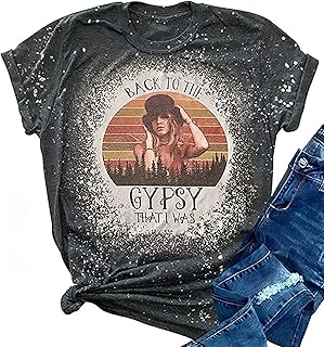 Women's Graphic Tees Back to The Gypsy That I was Funny T-Shirt Letter Print Vintage Music Shirts Tops