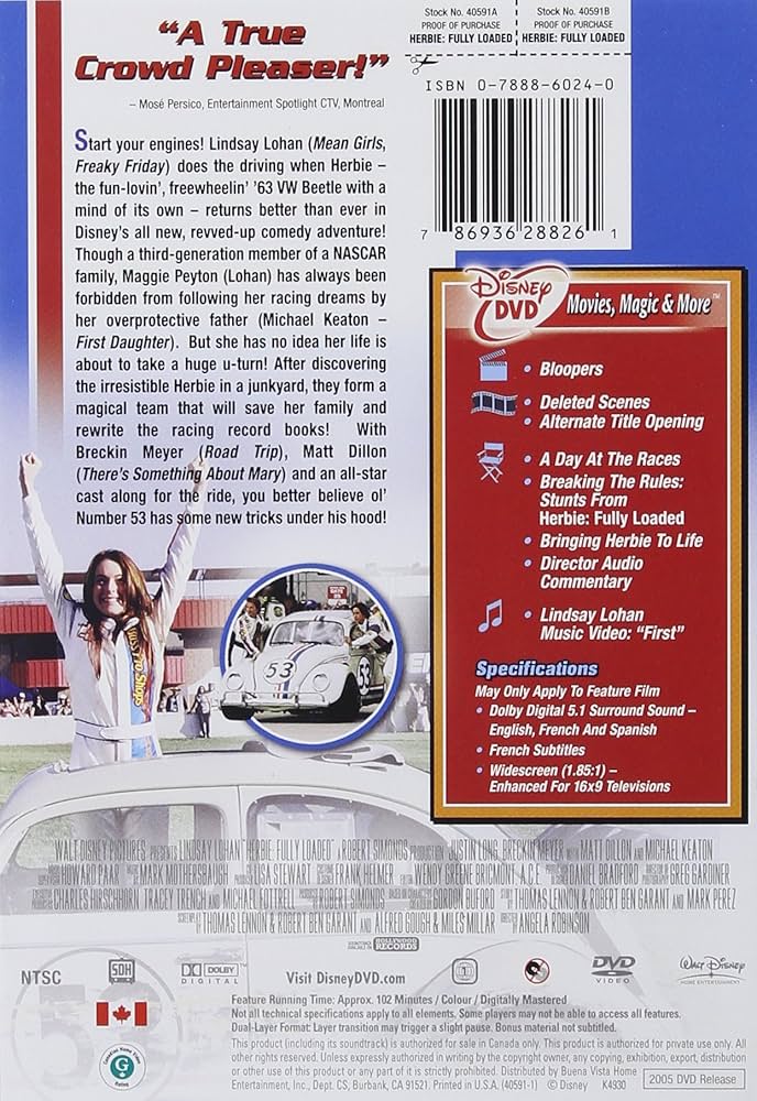 ヘドローバ DVD Amazon.com: Herbie - Fully Loaded : Lindsay Lohan, Justin