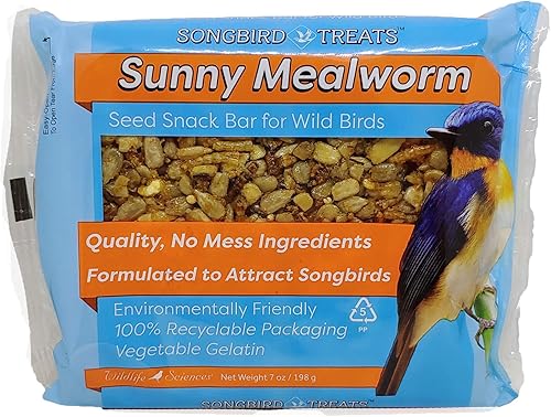 Miniatura 10 de Songbird Treats - Barras de semillas  Paquete de 12 pasteles de semillas de aves de 8 onzas para aves silvestres (Bayas Nutty)