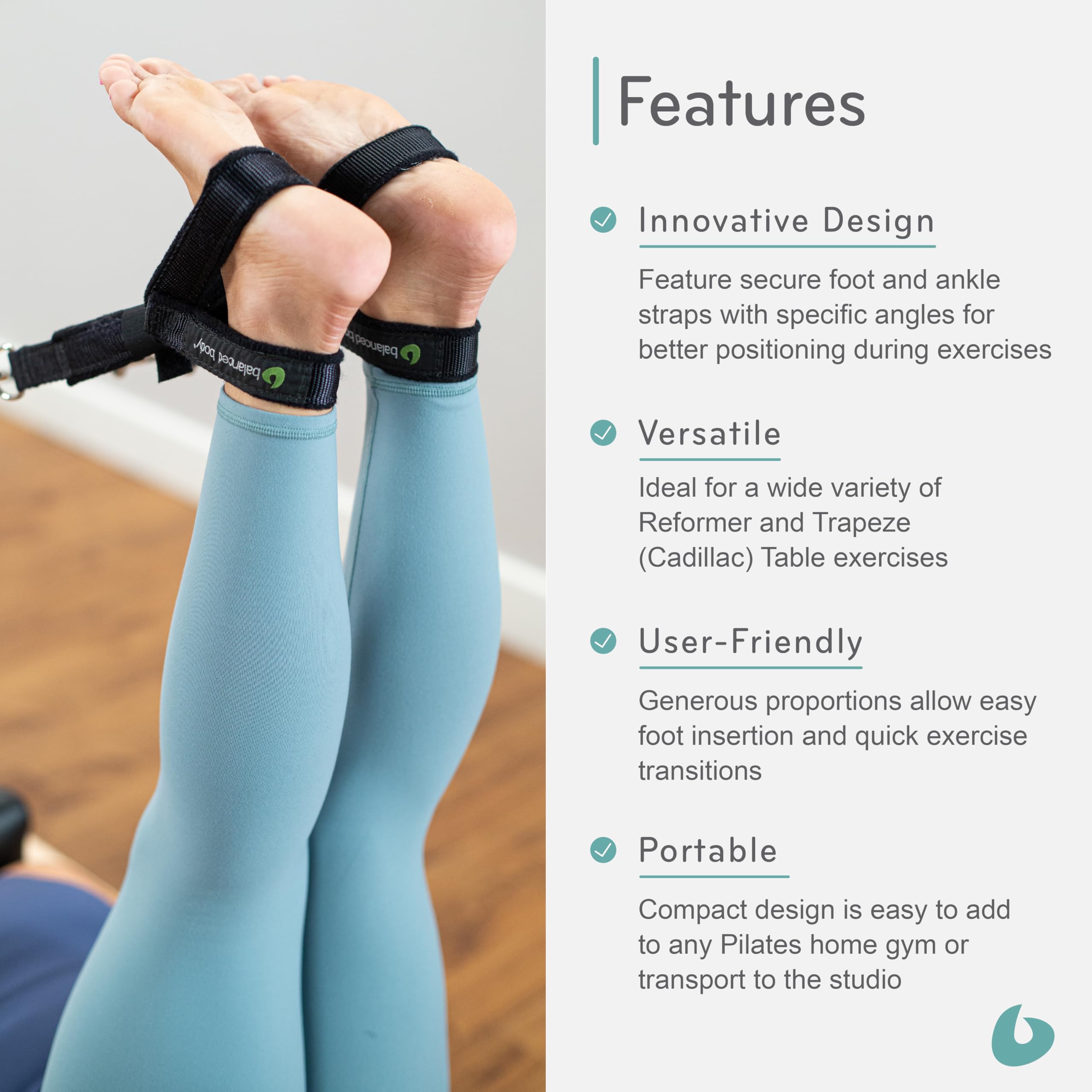 Amazon.com: Balanced Body Y Loops, Pilates Footstraps with D Rings