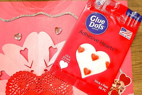 Miniatura 7 de Glue Dots Corazones en hojas - Paquete de 10