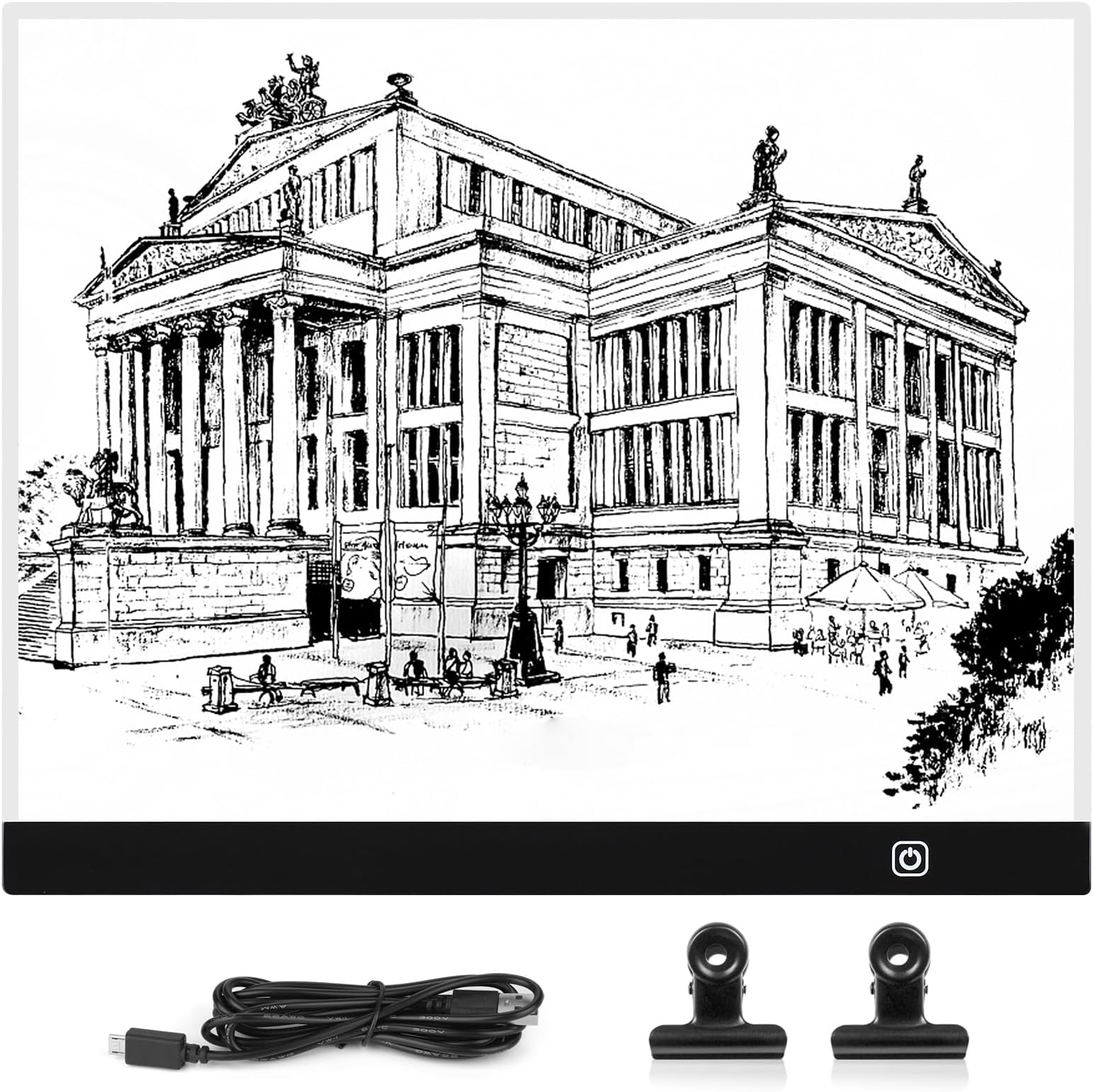 – Light Box Drawing A3 LED Light Pad 3 Brightness Adjustable Copy Board Tracing Light Box Ultra-Thin Light Pad for Diamond Painting Sketching Animation X-RAY Viewing