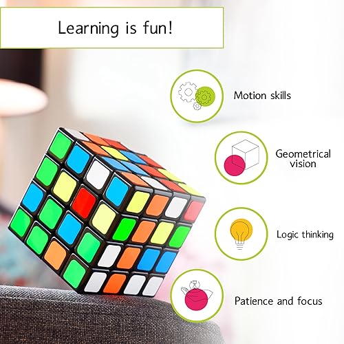 Miniatura 4 de CUBIDI Cubo mágico original 4x4 - Tipo Los Ángeles  Cubo de velocidad con propiedades de giro optimizadas  Cubo mágico para principiantes y