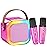 Kinglucky Mini Karaoke Machine for Kids, 2025 TOP Birthday Gifts Ideas for 3-12 Year Old Girls, Christmas Party Gifts Kids\' Personal Video Players Accessories with 2 Wireless Microphones - Rose Pink