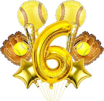 9 قطع مايلر احباط بالونات - Softball مستلزمات حفلة عيد ميلاد - رقم 6