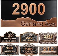 Vista 16 de Placa personalizada de dirección de casa de 12 pulgadas, números fundidos para exteriores, placa de señal de dirección personalizada con nombre