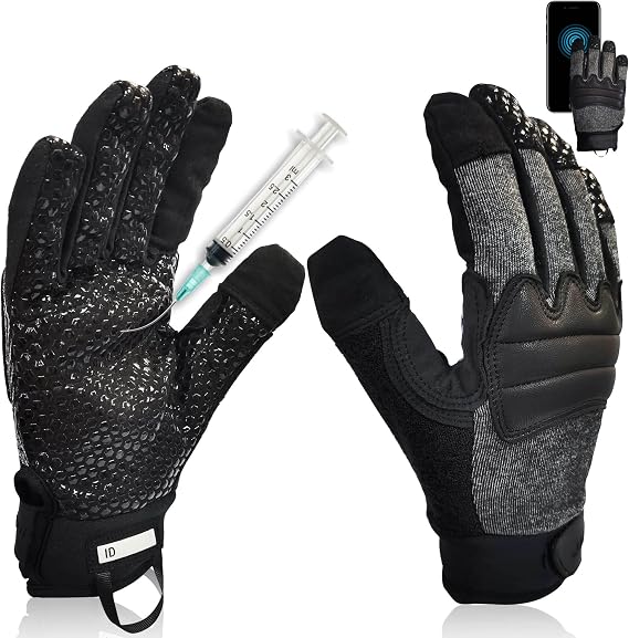 Professional Needle Puncture Resistant Duty Gloves, Anti-Cut/Slash, ANSI A9, Touchscreen gloves.