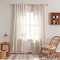 Vista 60 de MYSKY HOME Cortinas traslúcidas de 63 pulgadas de largo para dormitorio, paneles de cortina para ventana que filtran la luz, protegen la privacidad