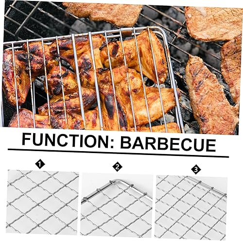 Miniatura 4 de Yardwe Hojas de barbacoa parrilla de acero inoxidable bandejas para hornear barbacoa al aire libre barbacoa barbacoa parrilla rejilla rejilla malla