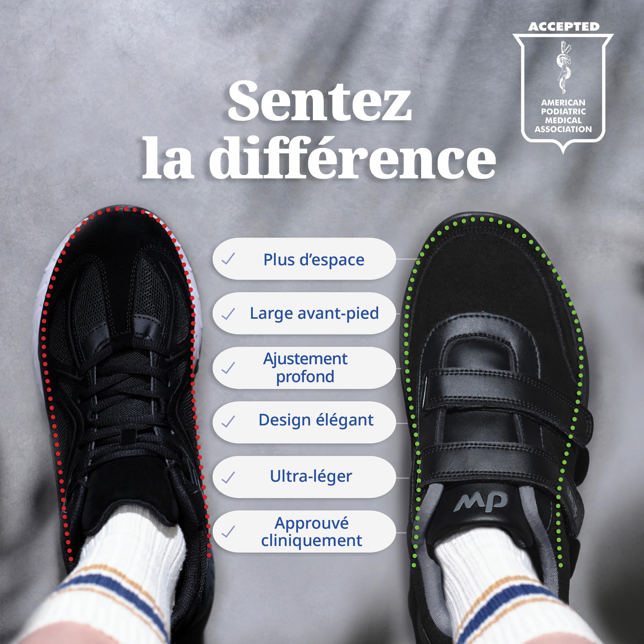 diawin Chaussures en Cuir Véritable Larges pour Hommes et Femmes – Avant-Pied Large, Profondeur Supplémentaire, Confort Pieds Gonflés, Idéal pour Diabétiques