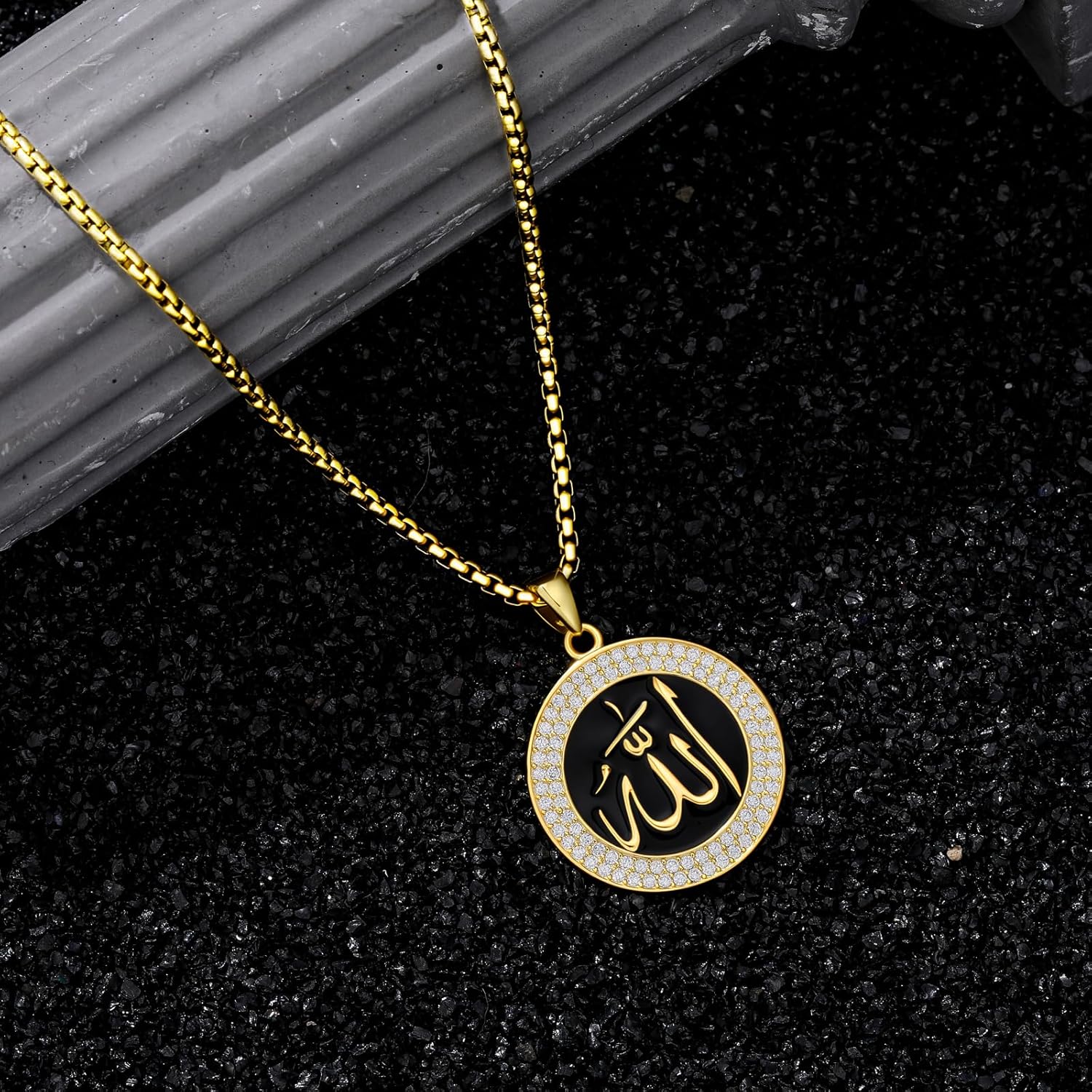 Allah Necklace for Men 925 Sterling Silver/18K Gold Plated Allah Arabic Pendant Islamic Jewelry Gifts for Men Women - Image 4