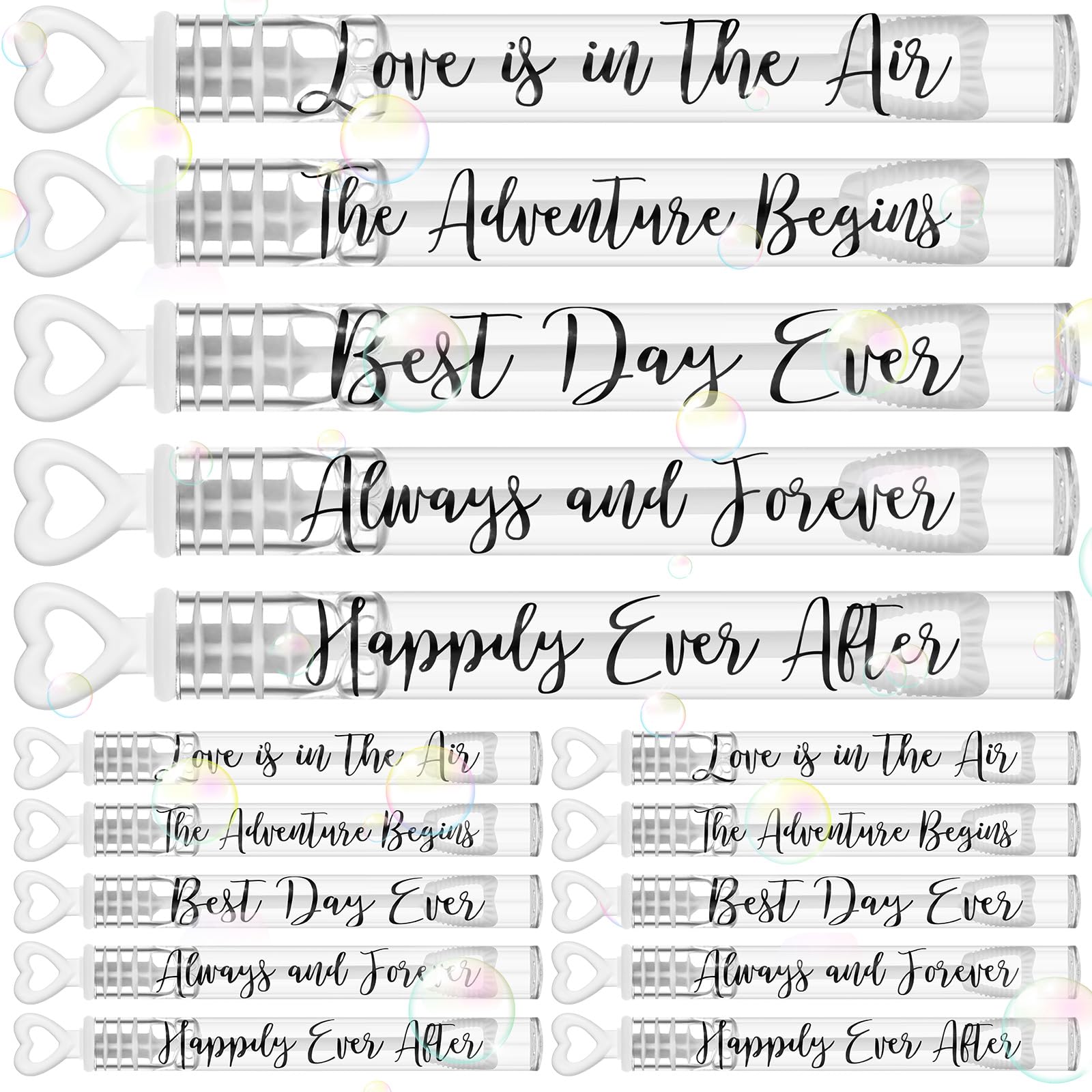 120 count wedding mini bubble for a wedding wands bulk heart bubble wand for guests send off party supplies valentine anniversaries celebration (love always)