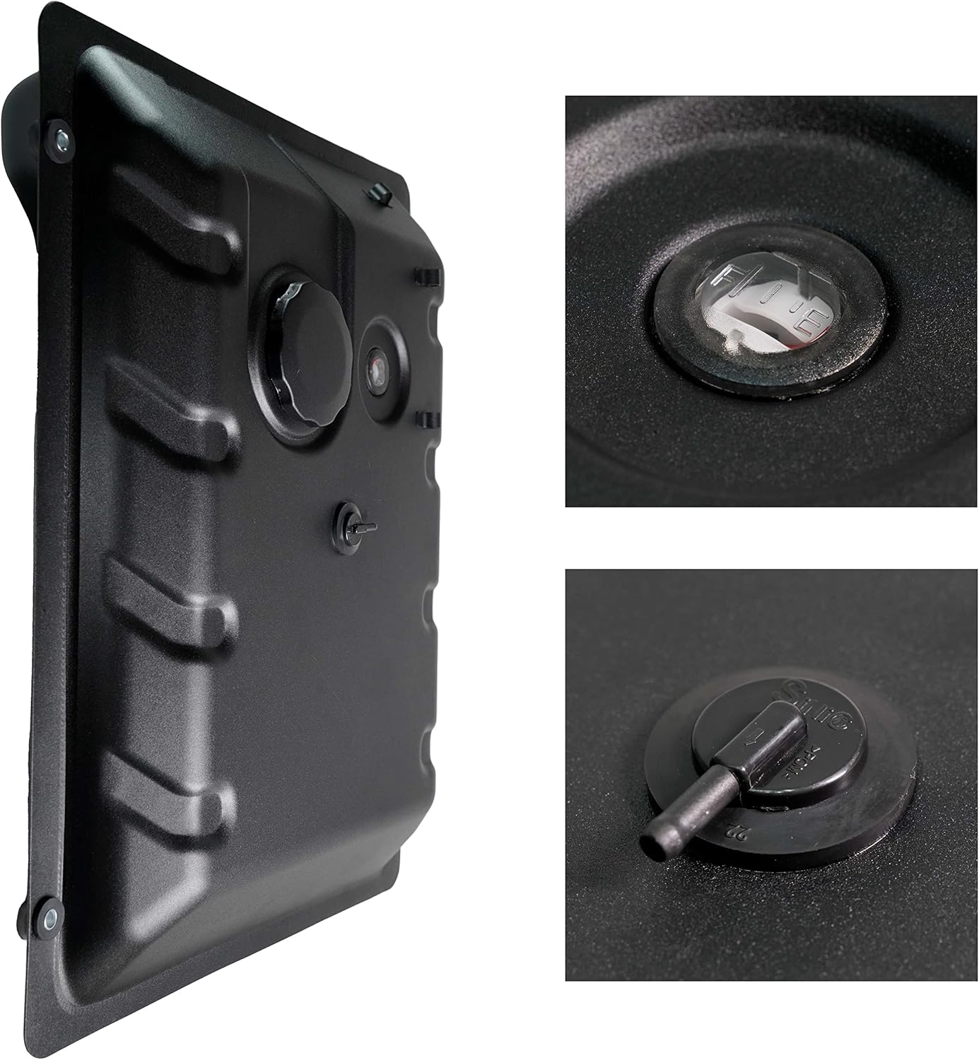 jmchstore oem metal generator gas fuel tank for generac gp5500 gp6500 rs5500 rs7000e gp7500e rs8000e xt8000e xt8500efi, 0h7510a / 0h75100srv 5500w 6500 6500w 7500 389cc ohv portable generator, black