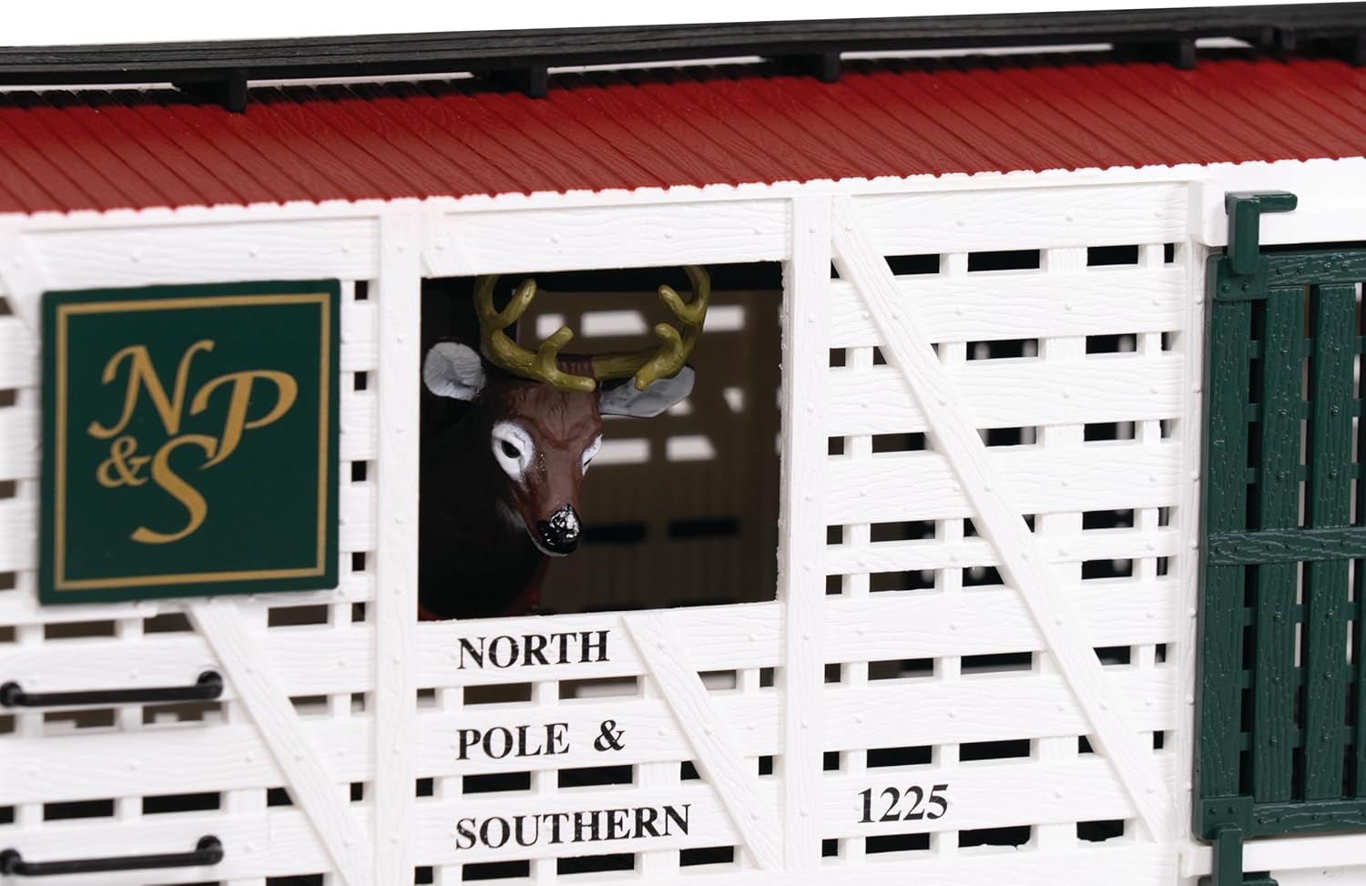 Bachmann Trains - ANIMATED STOCK CAR NP & S® w/REINDEER (Christmas) - Large "G" Scale