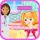 Médico de la escuela se produjo en el salón de clases en la escuela donde estudió Tornie y anunció que el alumno se examinará de los ojos. Ellos estarán visitando la enfermería escolar para examintati por oculista. Para compilar una lista de todos los estudiantes, incluyendo Tornie es nuestro amigo. Consigue el tuyo! Llegó su turno Tornie un médico. Procedimiento de examen oftálmico consiste en la visión de lejos las pruebas, se mostrará las letras y Tornie tendrán que adivinar, mostrará geométrica y Tornos tendrá que decir eso. Voy a administrar gotas para los ojos se pondrán a prueba con el oftalmoscopio, y al final tienes que elegir un par de gafas con dioptrías necesarias.