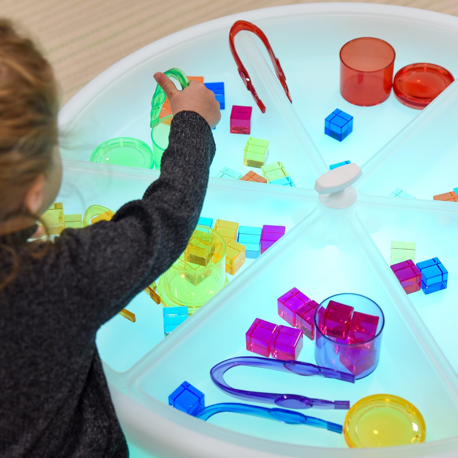 tickit Discovery Glow Low Table Sensorischer Leuchttisch Farbwechsel-LED wasserdicht tragbar