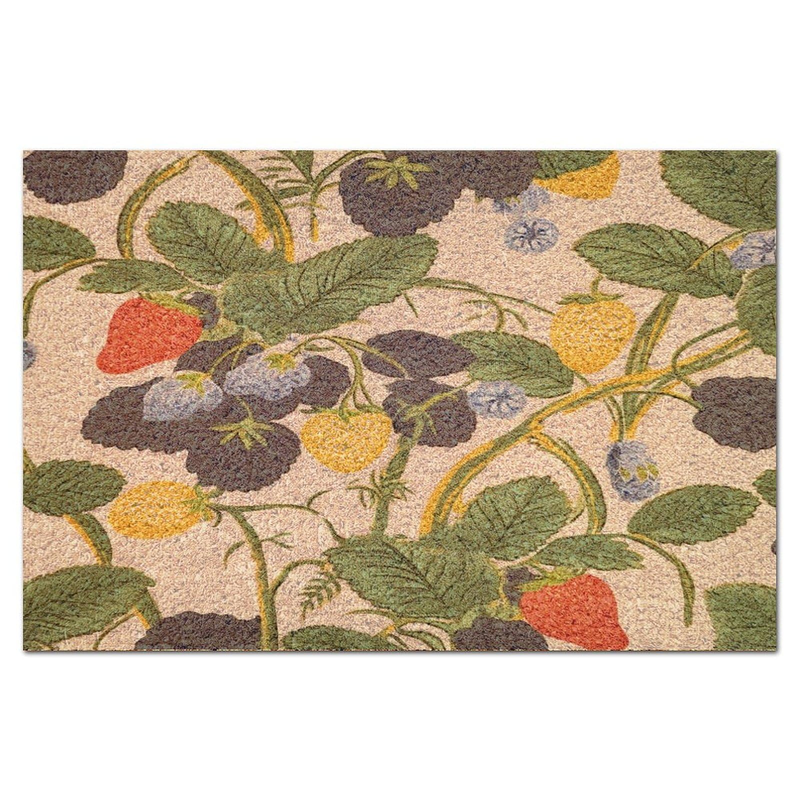 Paillasson de bienvenue à motif cerises pour une entrée de maison accueillante