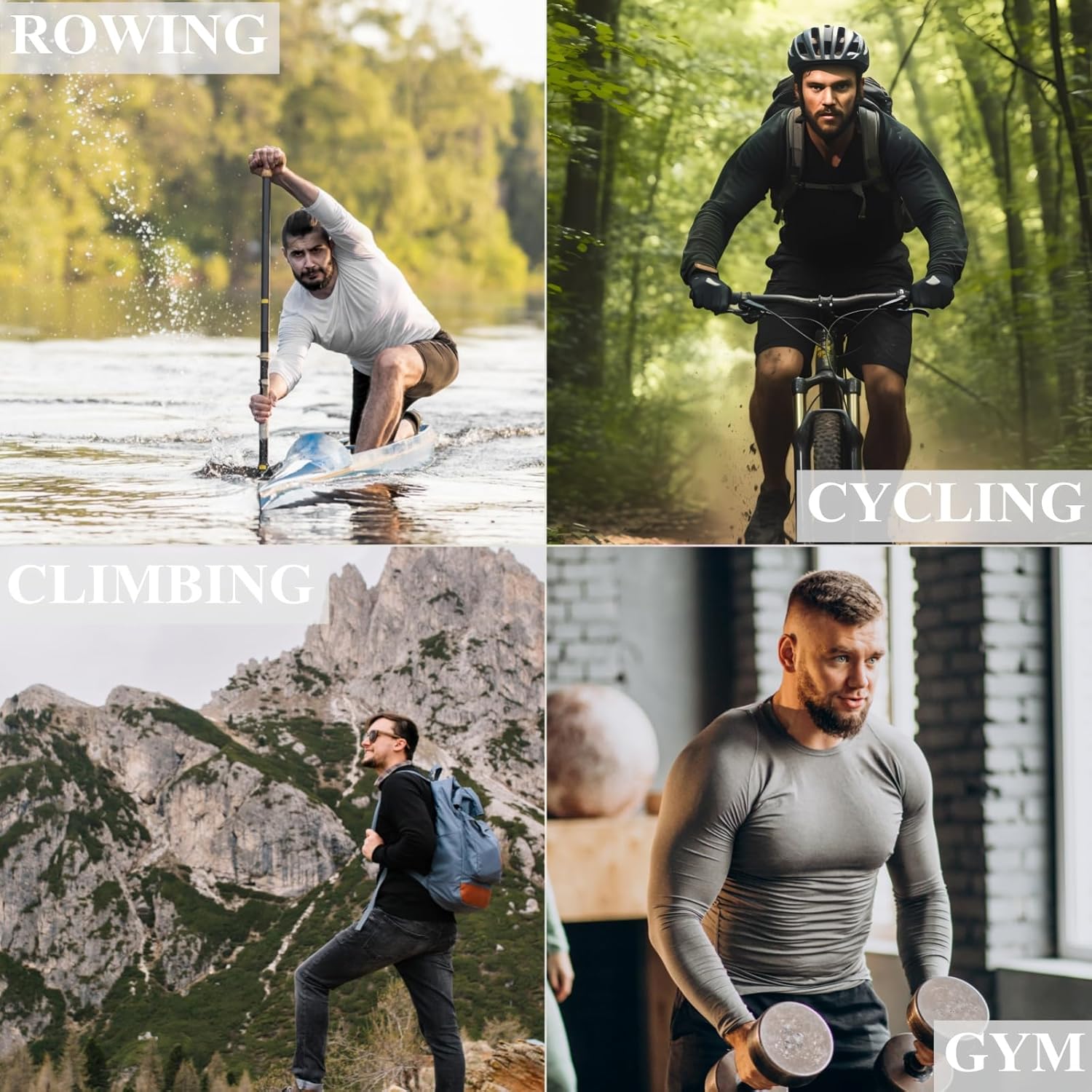 LeeHanTon Men UPF 50+ Sun Protection Long Sleeve T Shirts Pack Dry-Fit UV Breathable Athletic Running Activewear Workout Tee - Image 7