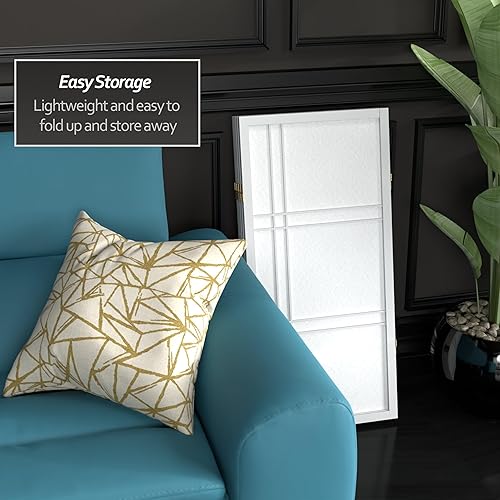 Miniatura 3 de Pantalla Shoji corta de doble cruz de 3 pies - Negro - 4 paneles