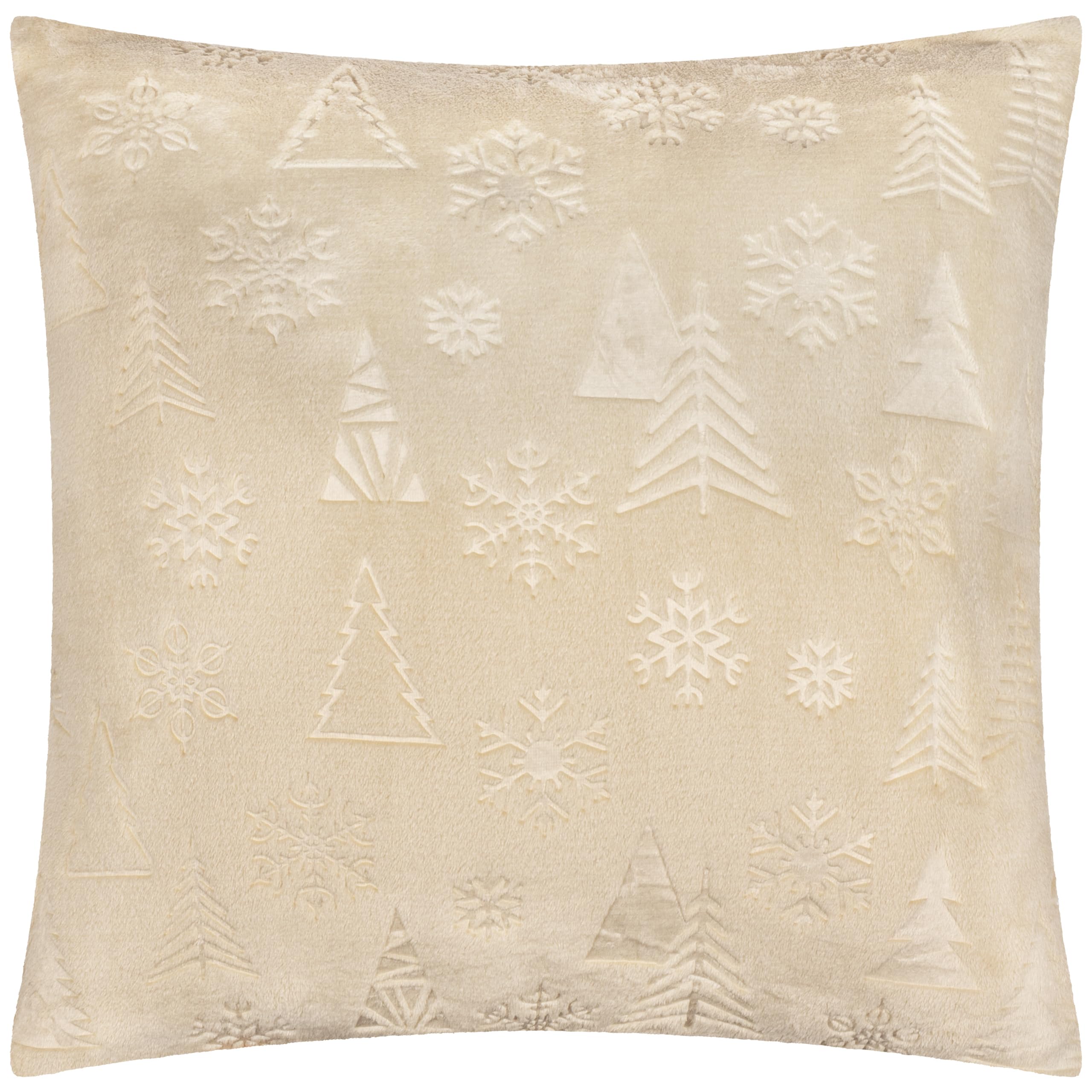 Coussin garni de plumes de qualité supérieure Festive Time en flanelle naturelle haut de gamme