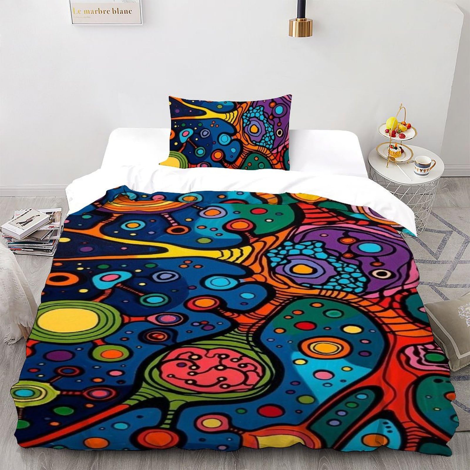 Housse de couette 3D colorée pour réveiller la déco d'une chambre adulte