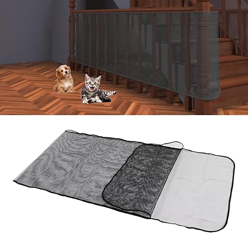 Miniatura 4 de Agatige Red de seguridad para niños, barandilla de escalera de 9.8 pies, malla protectora para barandilla de escalera para camas de niños, pasillo,