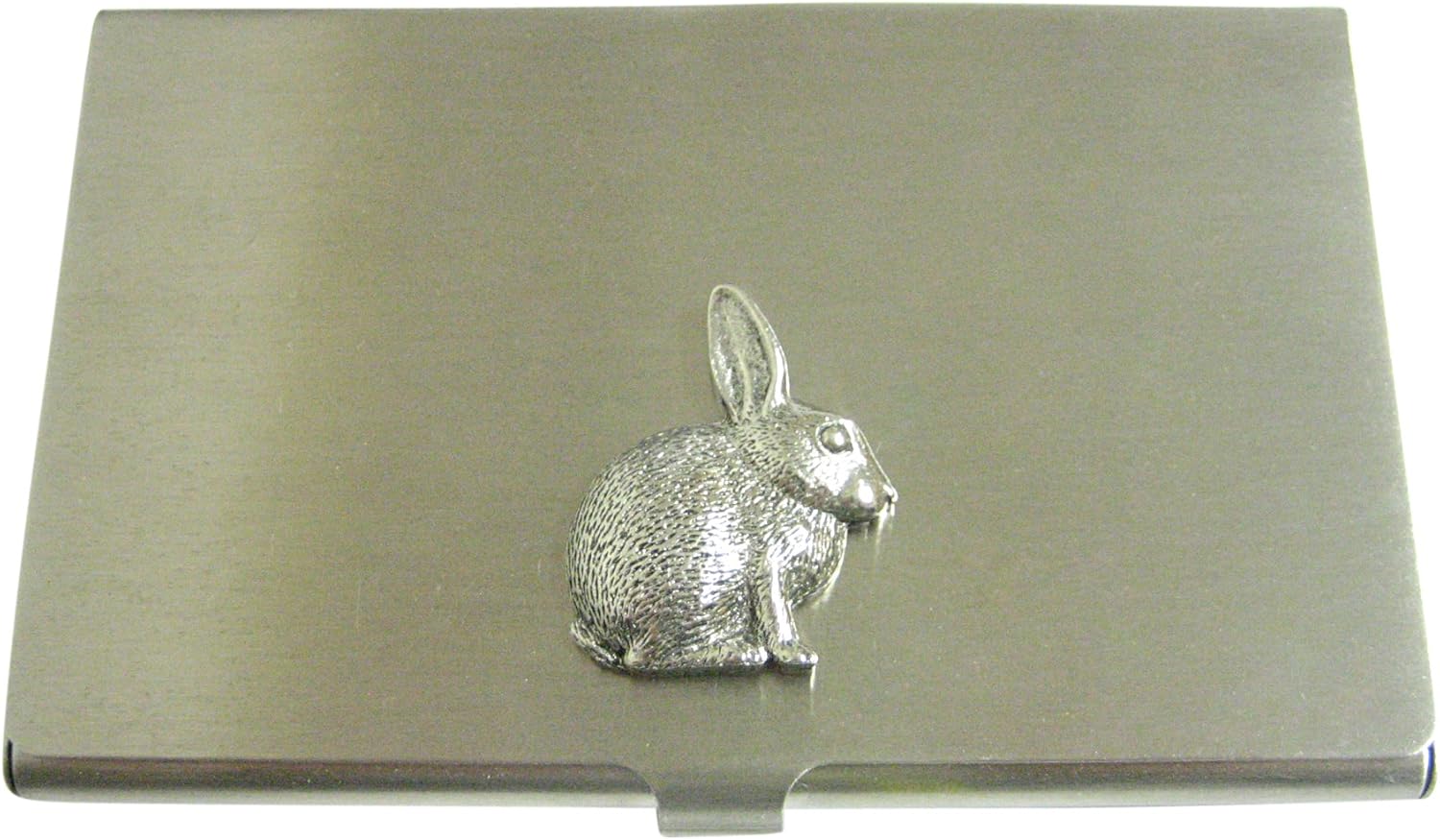 Kiola Designs Textured Round Hare Rabbit Business Card Holder