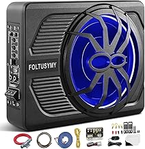 Advanced 2025 10" 1000W Slim Powered Under Seat Car Subwoofer with Built-in Amplifier