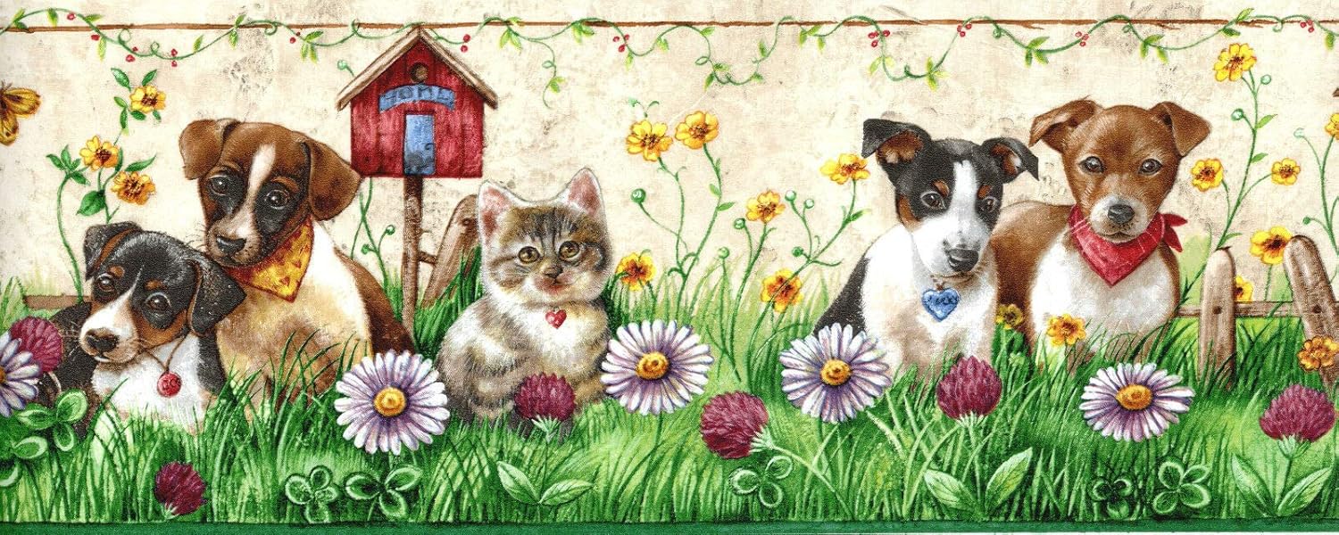 Sanitas Puppies & Kittens Wallpaper Border CK062173B