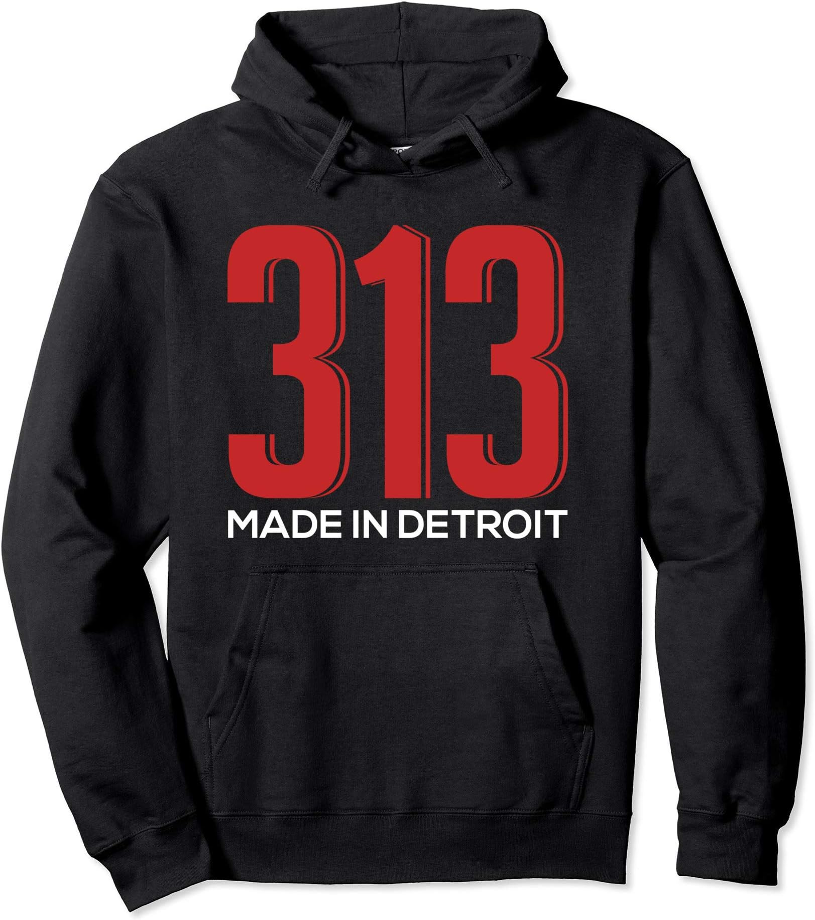 InGENIUS Detroit City Michigan Souvenir Gifts313 Made in Detroit Downtown Motown Motor City Pullover Hoodie