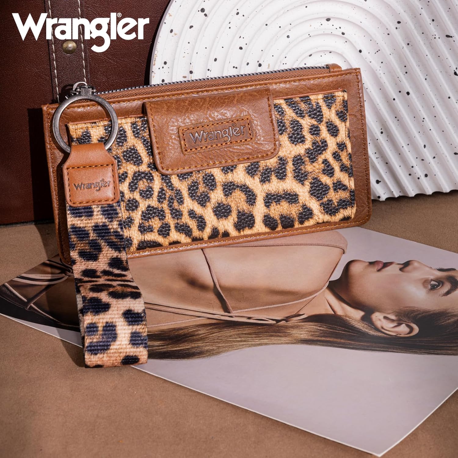 Montana West X Wrangler Wallet for Women Ladies Female Card Cases & Money Organizers Wristlet with Wallet Large Clutch with Coin Purse Smooth Zipper and Rfid Lining - Image 2