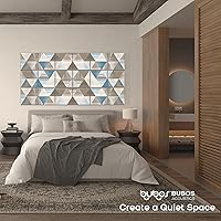 Vista 53 de BUBOS - Paquete de 8 paneles acústicos artísticos y autoadhesivos de insonorización, 48 x 32 pulgadas, acondicionamiento acústico y decorativos