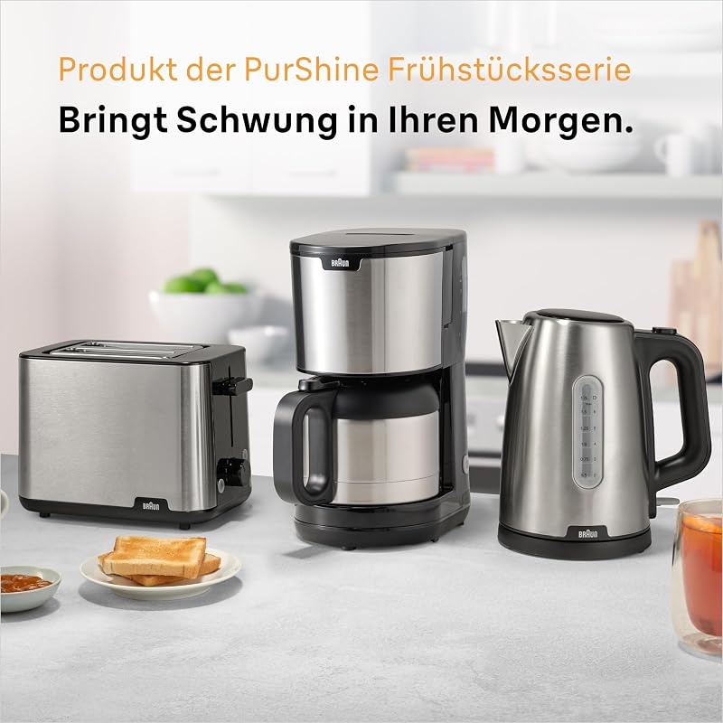 Braun PurShine KF1505 Filteres Kávéfőző 1,2L Rozsdamentes Termoszkancsóval