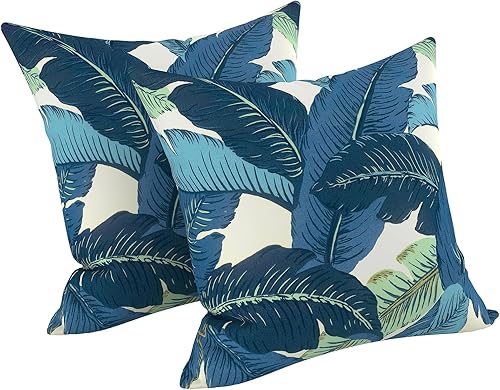 Miniatura 123 de LVTXIII - Juego de fundas para cojines de sofá, patio o sillón de exteriores, cuadradas y decorativas, 2 unidades de 16" x 16", sin relleno