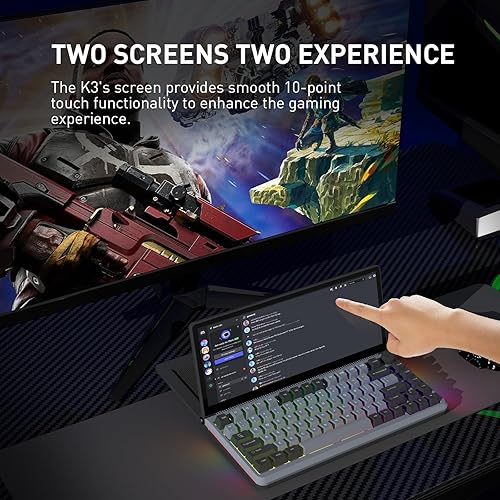 Miniatura 3 de Teclado mecánico K3 con pantalla táctil 82 teclas PBT intercambiables, interruptores Gateron G Yellow Pro - para WindowsMacAndroidSwitchXboxPS4PS5
