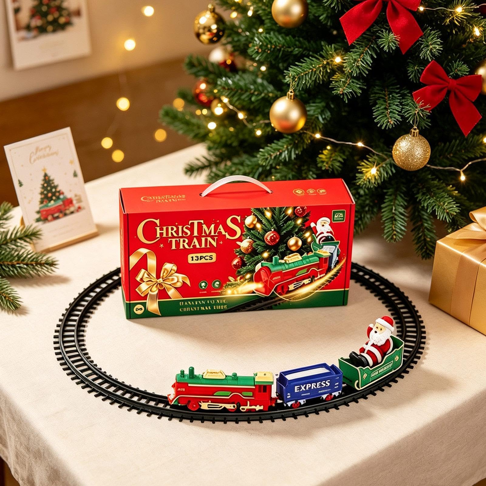 Set Per Albero Di Natale Con Luce Babbo Natale Piccoli Giochi Interattivi