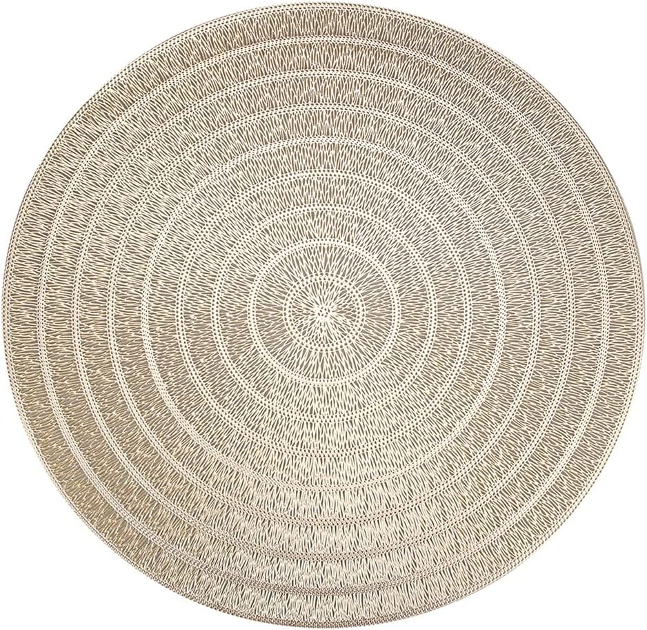 8Pcs/lot Placemat Washable PVC Dining Table Mats Hollow Stain-Resistant Cloth Disc Bowl Coaster Non-Slip Pad(Gray)
