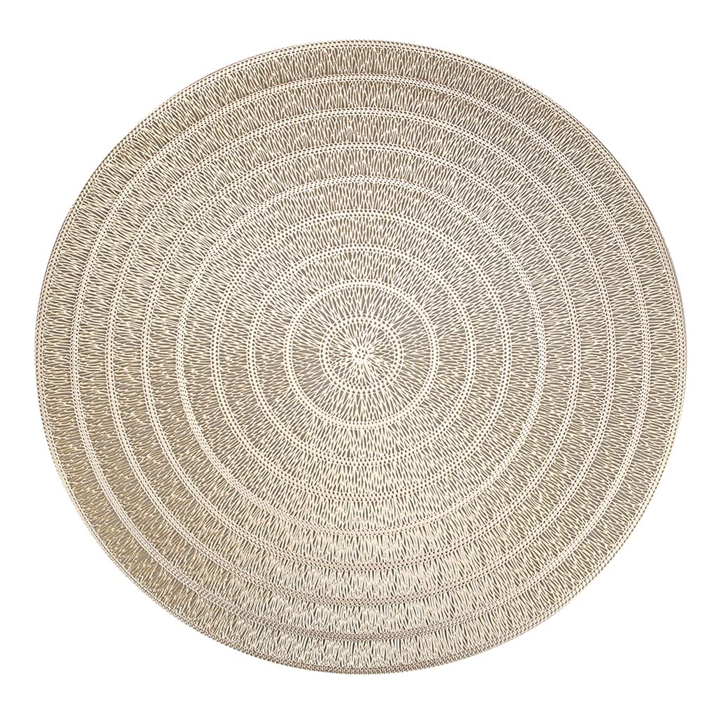 8 Pcs/lot Napperon Lavable PVC Table À Manger Tapis Creux Résistant Aux Taches Tissu Disque Bol Dessous De Verre Antidérapant (Couleur : Or) HGCHH