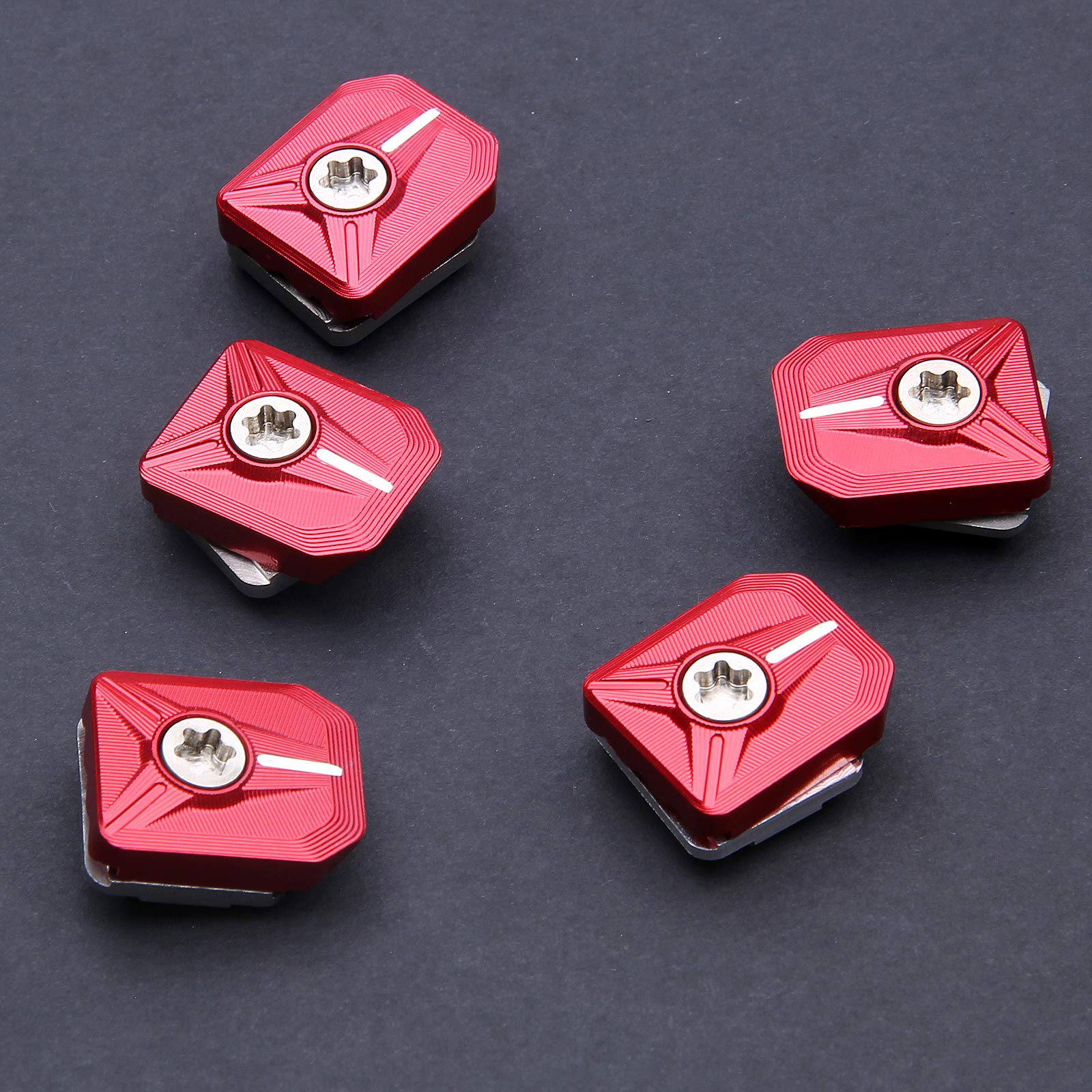 SHABIER One Piece 5g 7g 9g 11g 13g Red/Black Optional Golf Slide Movable Weights for Taylormade M1 M2 Driver (1X 7g RED Weight)