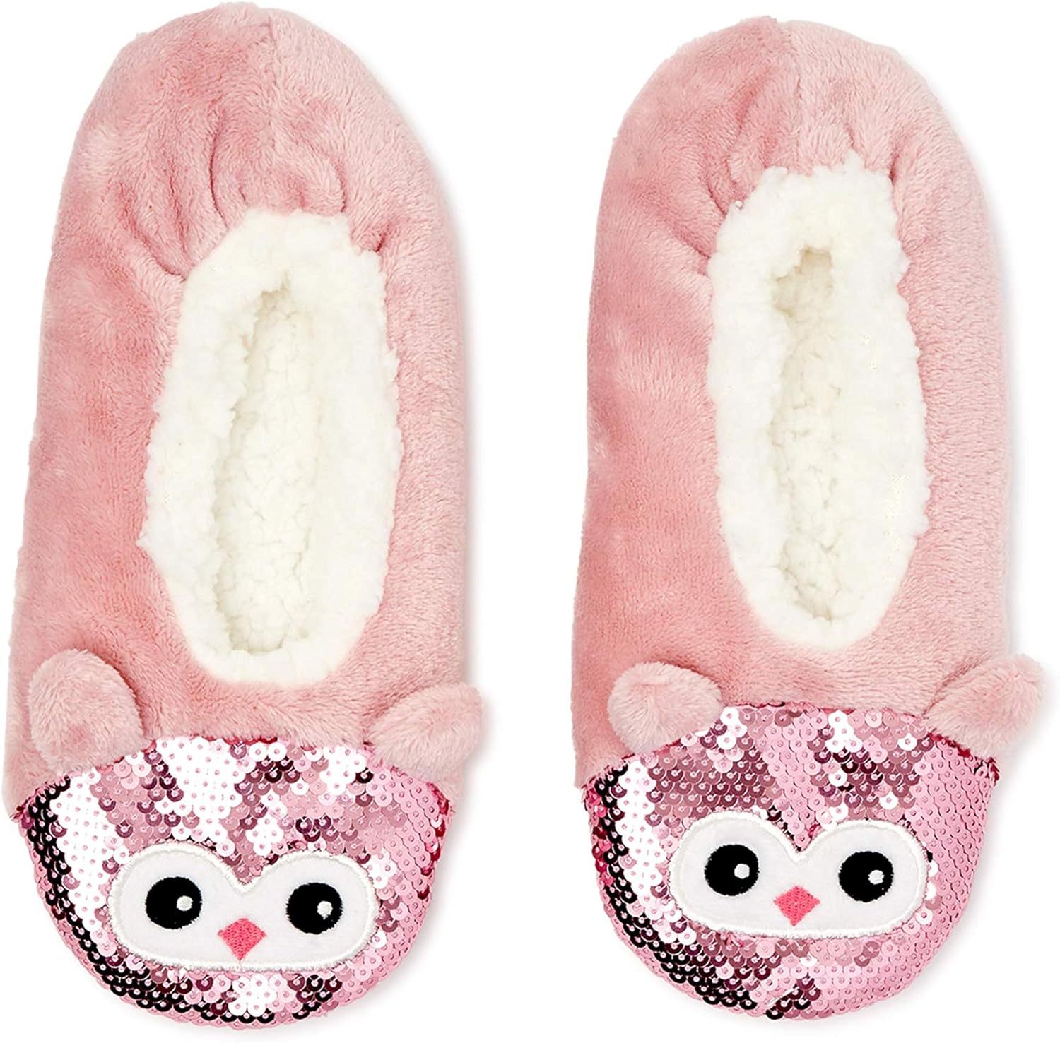 Fuzzy Babba Women's Sparkly Slipper Socks pink 79.5 Amazon.co.uk