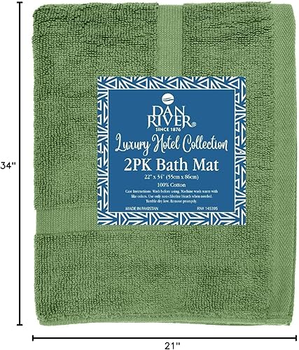 Vista 344 de DAN RIVER Paquete de 1 toalla de baño de 40 x 80 pulgadas, toallas de baño extragrandes de secado rápido para baño, toallas suaves y absorbentes