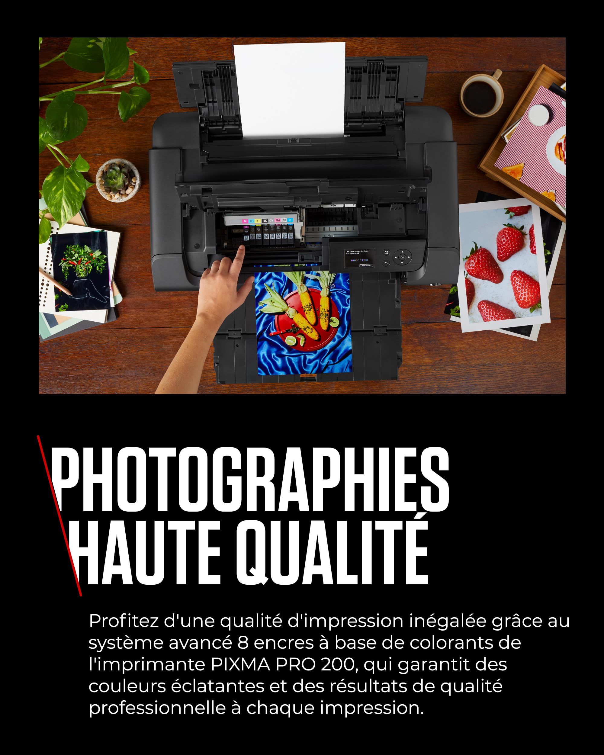 Canon PIXMA PRO-200S Imprimante Photo 8 Encres Couleur Tirages Couleurs Intenses