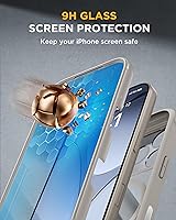 Vista 465 de Miracase Funda magnética para iPhone 14 de 6.1 pulgadas, protector de pantalla de vidrio templado integrado + protector de lente, compatible