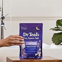 Vista 14 de Dr Teal's Remoje para dormir con sal pura de Epsom, melatonina y mezcla de aceites esenciales, 3 libras (paquete de 4)